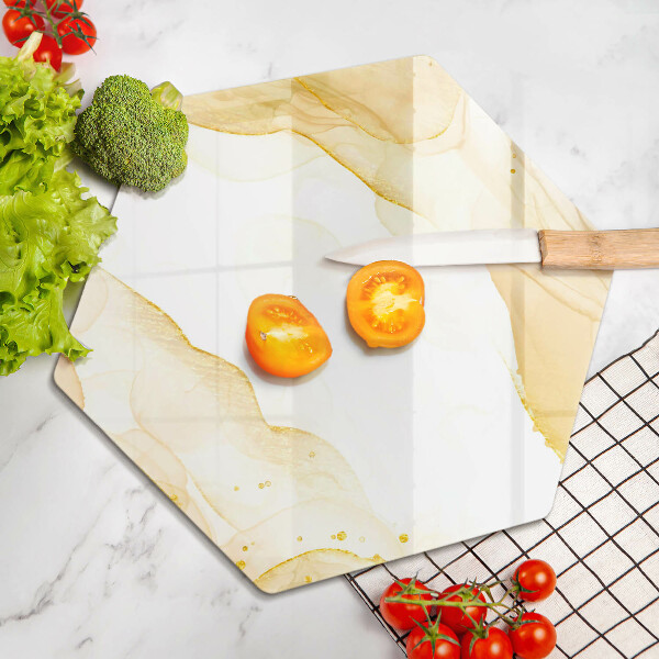 Deska szklana do kuchni Złota abstrakcja