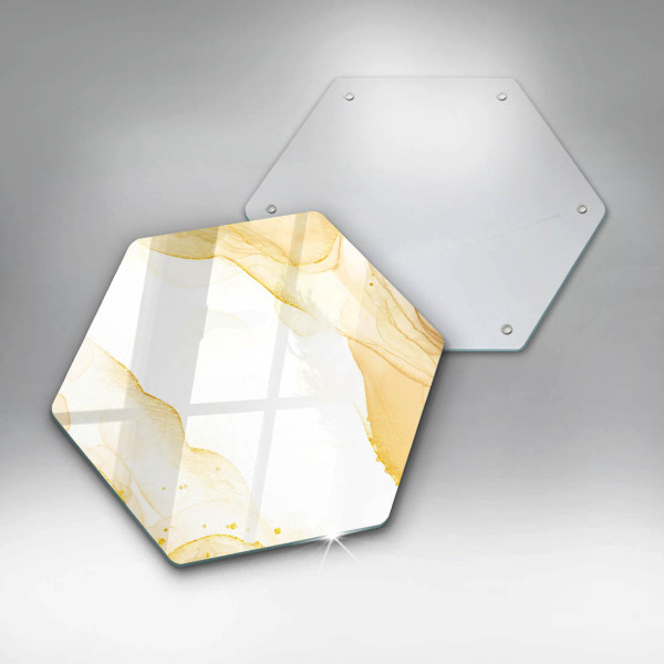 Deska szklana do kuchni Złota abstrakcja