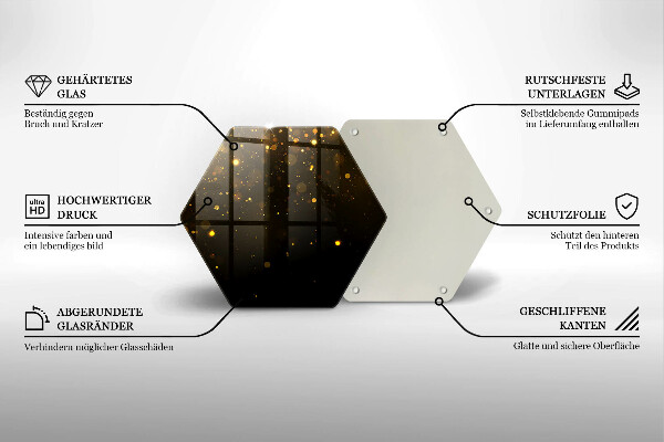 Deska kuchenna Złoty brokat