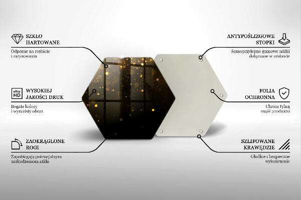 Deska kuchenna Złoty brokat
