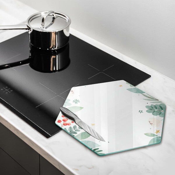 Deska szklana do kuchni Akwarele liście