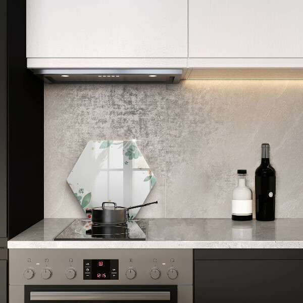 Deska szklana do kuchni Akwarele liście