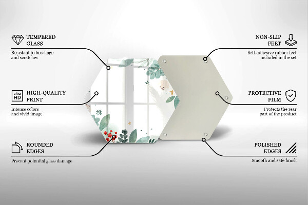 Deska szklana do kuchni Akwarele liście