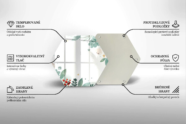 Deska szklana do kuchni Akwarele liście