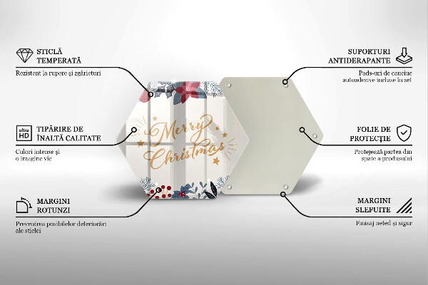 Deska kuchenna Napis Merry Christmas