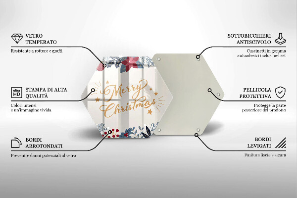 Deska kuchenna Napis Merry Christmas