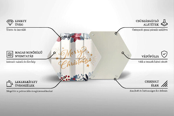 Deska kuchenna Napis Merry Christmas