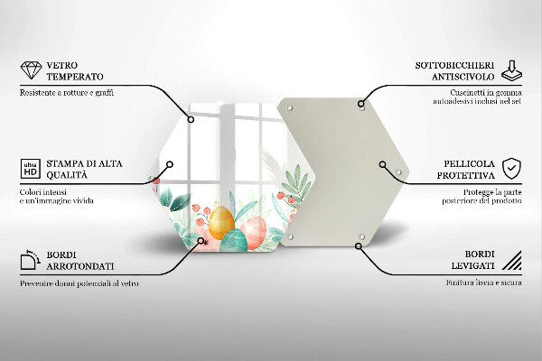 Deska szklana do kuchni Wielkanocne pisanki