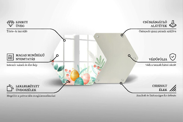 Deska szklana do kuchni Wielkanocne pisanki