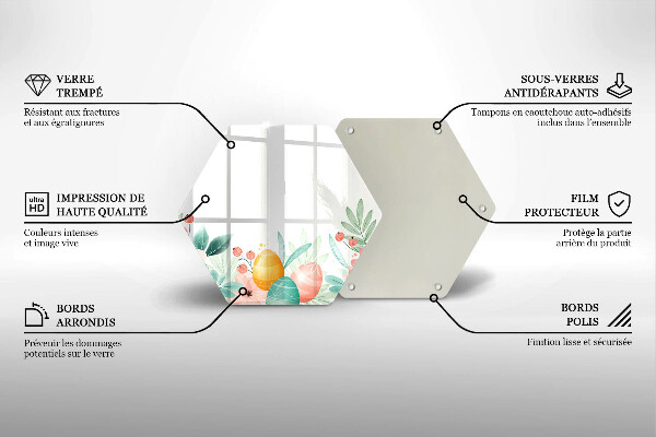 Deska szklana do kuchni Wielkanocne pisanki