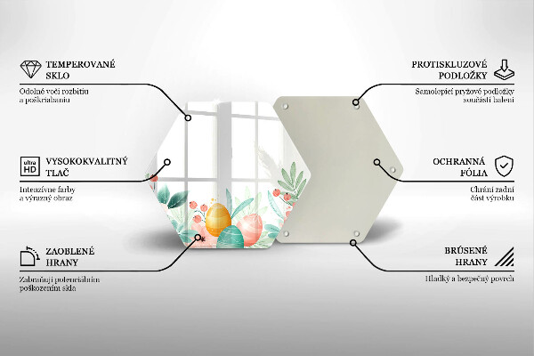 Deska szklana do kuchni Wielkanocne pisanki