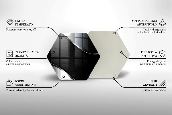 Deska szklana do kuchni Metalowa abstrakcja