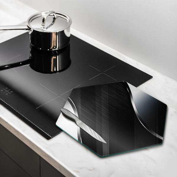 Deska szklana do kuchni Metalowa abstrakcja