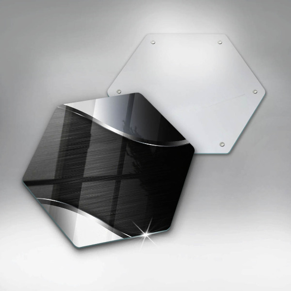 Deska szklana do kuchni Metalowa abstrakcja