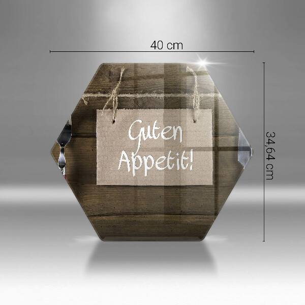 Deska szklana do kuchni Deski napis Guten Apetit