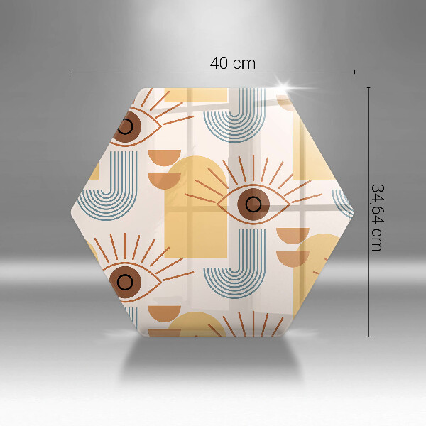 Deska szklana do kuchni Boho wzór oczy