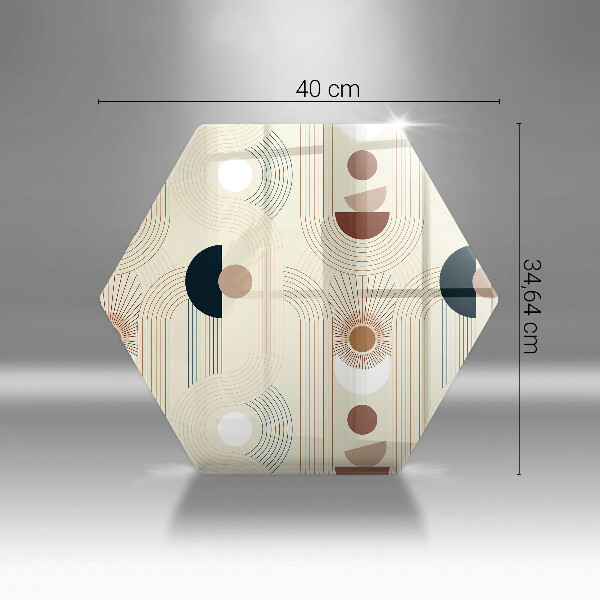 Deska szklana do kuchni Geometria boho kształty
