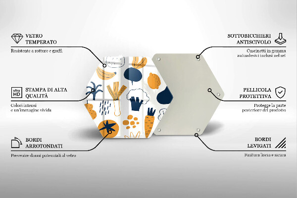 Deska szklana do kuchni Ilustracja jedzenie