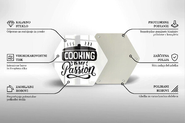 Deska szklana do kuchni Cooking is my passion