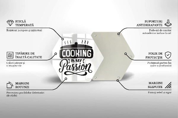 Deska szklana do kuchni Cooking is my passion