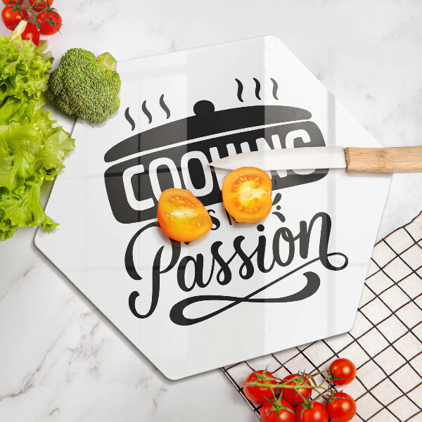 Deska szklana do kuchni Cooking is my passion