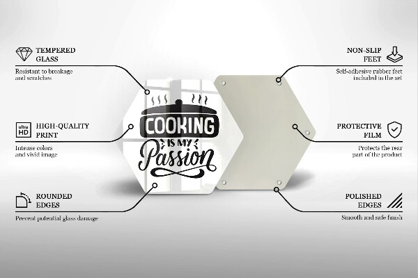 Deska szklana do kuchni Cooking is my passion