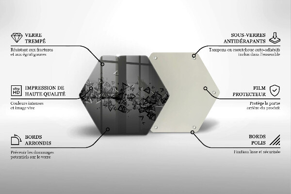 Deska szklana do kuchni Abstrakcja kształty 3D