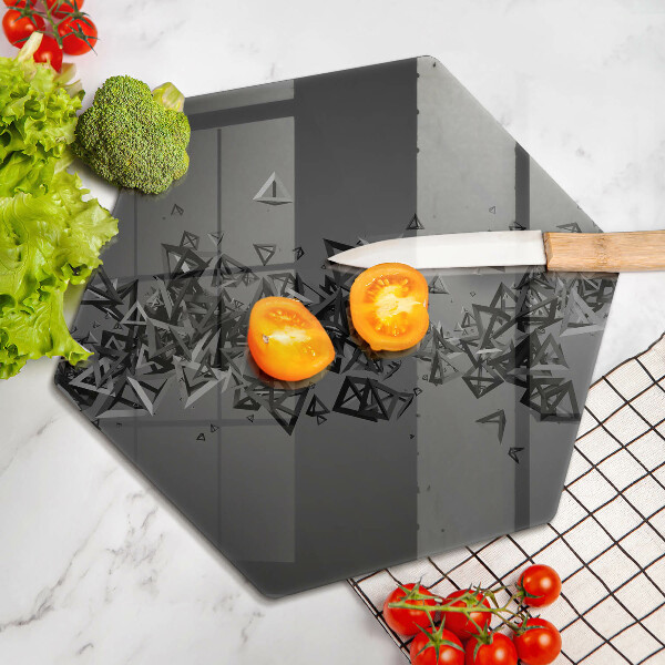 Deska szklana do kuchni Abstrakcja kształty 3D