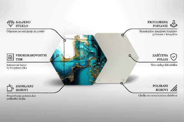 Deska kuchenna Turkusowa abstrakcja