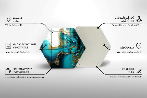 Deska kuchenna Turkusowa abstrakcja