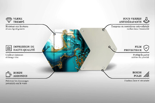Deska kuchenna Turkusowa abstrakcja