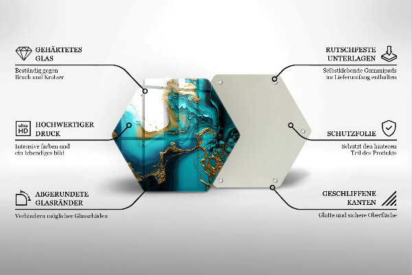 Deska kuchenna Turkusowa abstrakcja