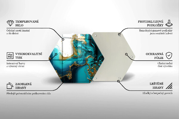 Deska kuchenna Turkusowa abstrakcja