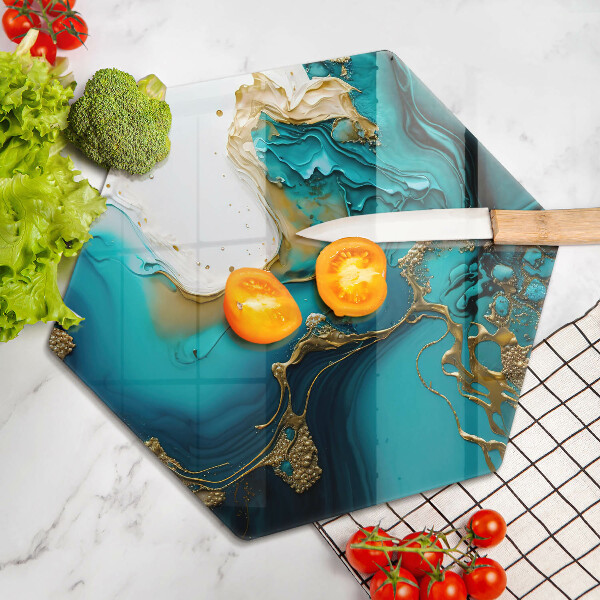 Deska kuchenna Turkusowa abstrakcja