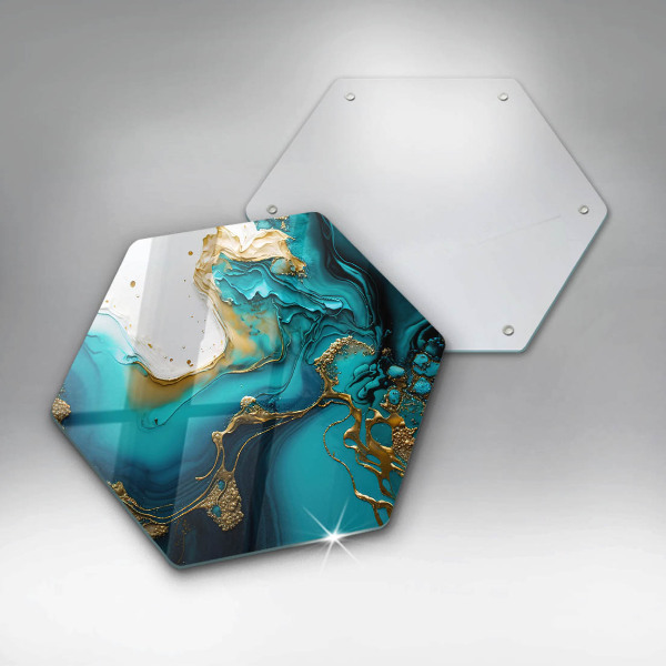 Deska kuchenna Turkusowa abstrakcja