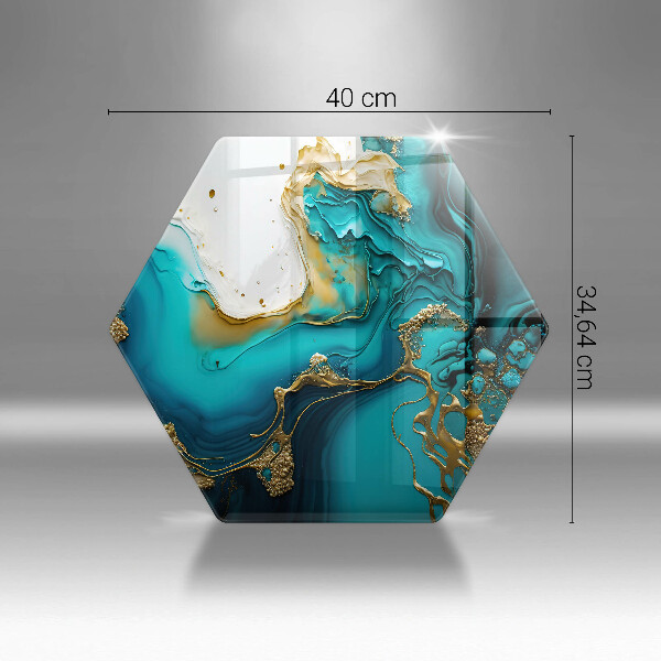 Deska kuchenna Turkusowa abstrakcja