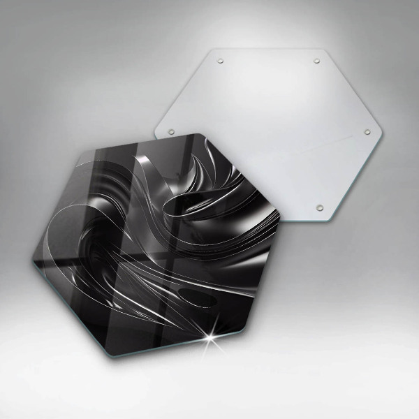 Deska kuchenna Abstrakcja czarna masa