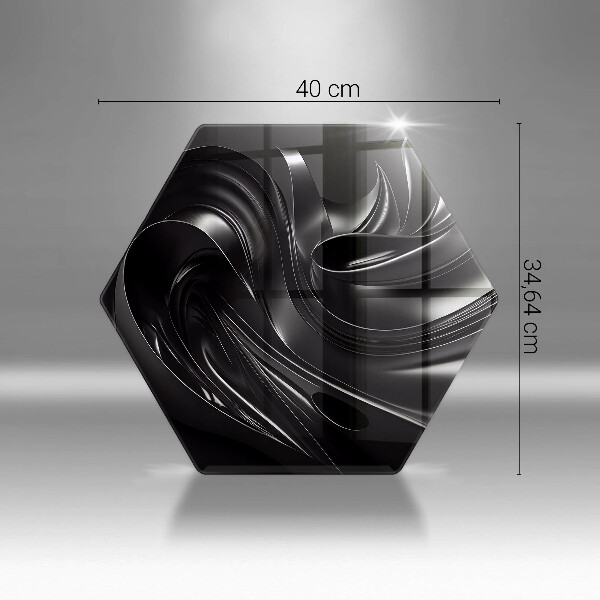 Deska kuchenna Abstrakcja czarna masa