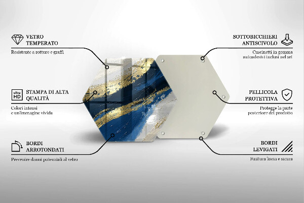 Deska kuchenna Tekstura ze złotem