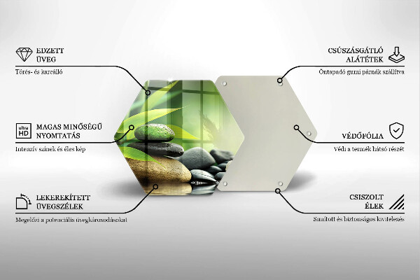 Deska kuchenna Zen bambus kamienie