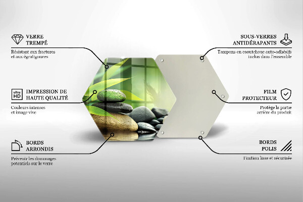 Deska kuchenna Zen bambus kamienie