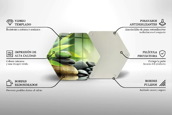 Deska kuchenna Zen bambus kamienie