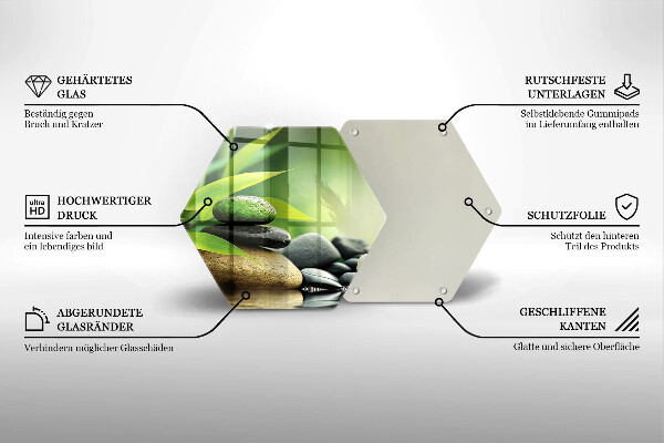 Deska kuchenna Zen bambus kamienie