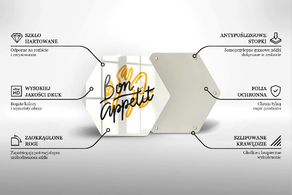 Deska kuchenna Napis Bon Appetit