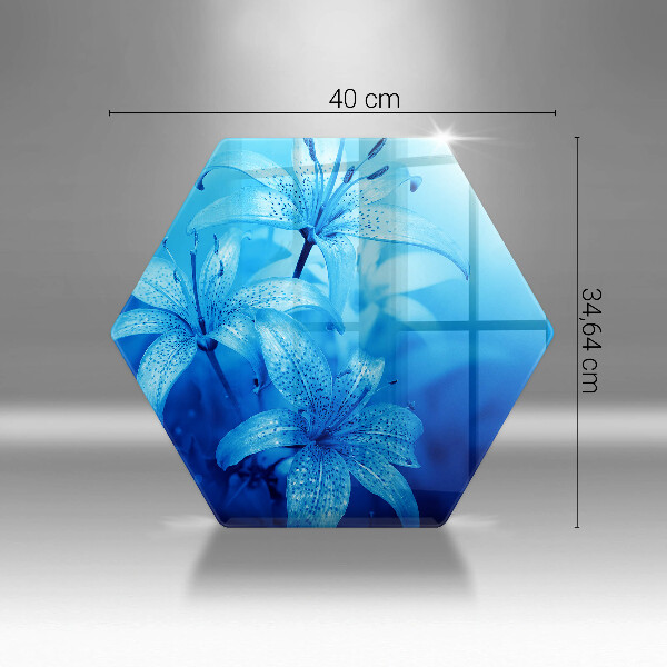 Deska kuchenna Błękitne kwiaty