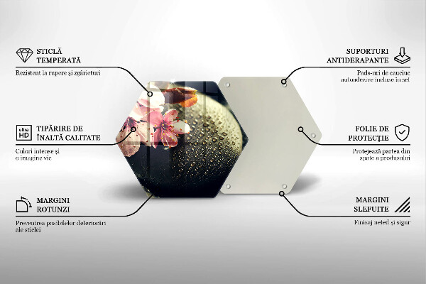 Deska kuchenna Kwiaty kamienie zen