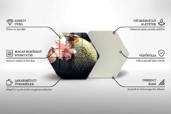 Deska kuchenna Kwiaty kamienie zen