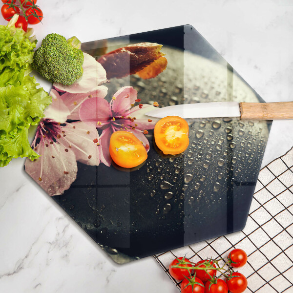 Deska kuchenna Kwiaty kamienie zen