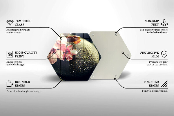 Deska kuchenna Kwiaty kamienie zen