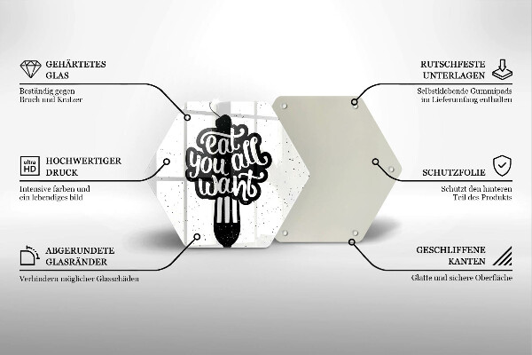 Deska kuchenna Napis Eat you all want